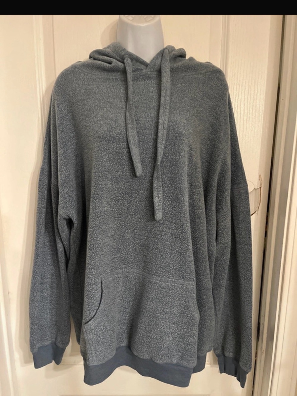 Soft Serve Clothing Cloud Cotton Hoodie in a slate or dusty blue, size 3X
